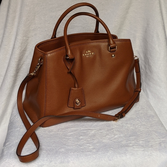 Coach Handbags - Coach Brown Pebble Leather Handbag
